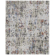 Feizy Sonora 39NVF Modern Abstract Rug in Ivory/Green/Blue