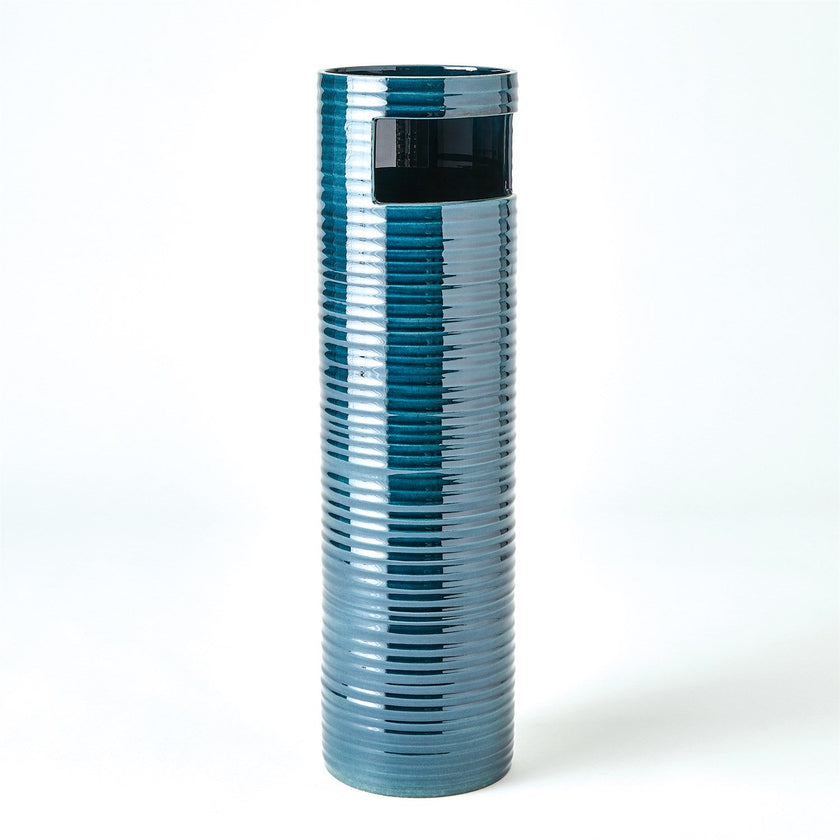 Global Views Cut Out Vase - Dark Blue