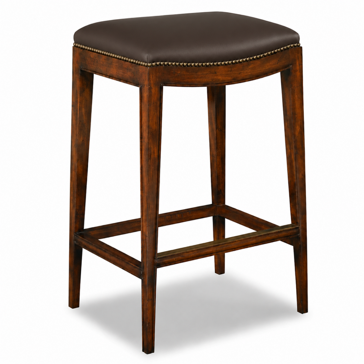Woodbridge Furniture Saddle Seat Bar Stool