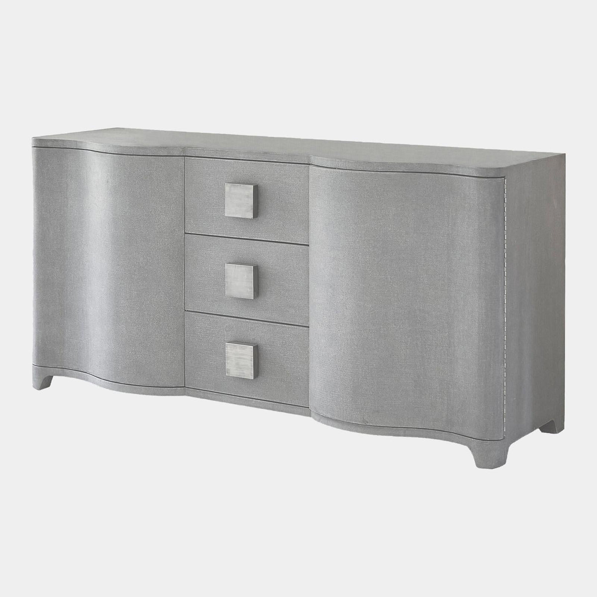Global Views Grey Toile Linen Credenza