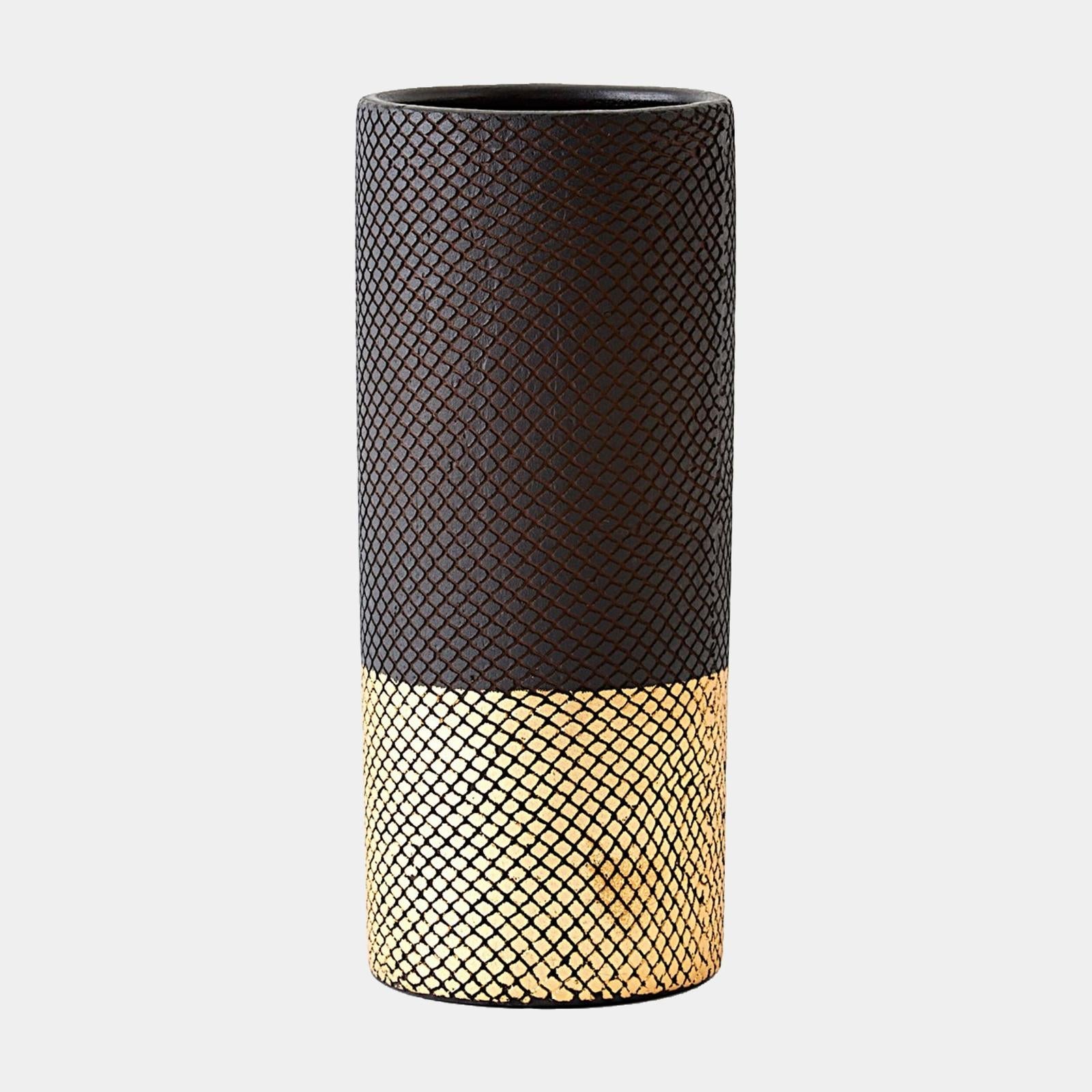 Global Views Java Black and Gold Vase