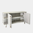 Global Views Arbor Whitewashed Finish Media Cabinet Clearance