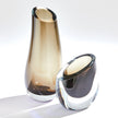 Global Views Slant Vase - Smoke