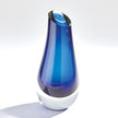 Global Views Slant Vase - Blue