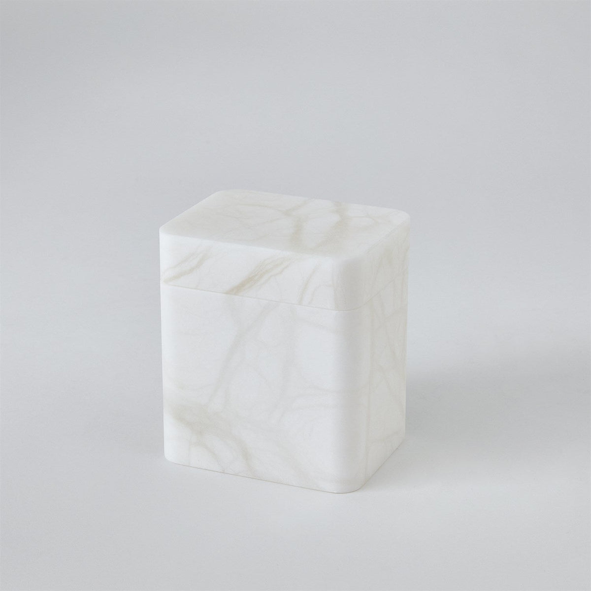Global Views Raggio Alabaster Box - White