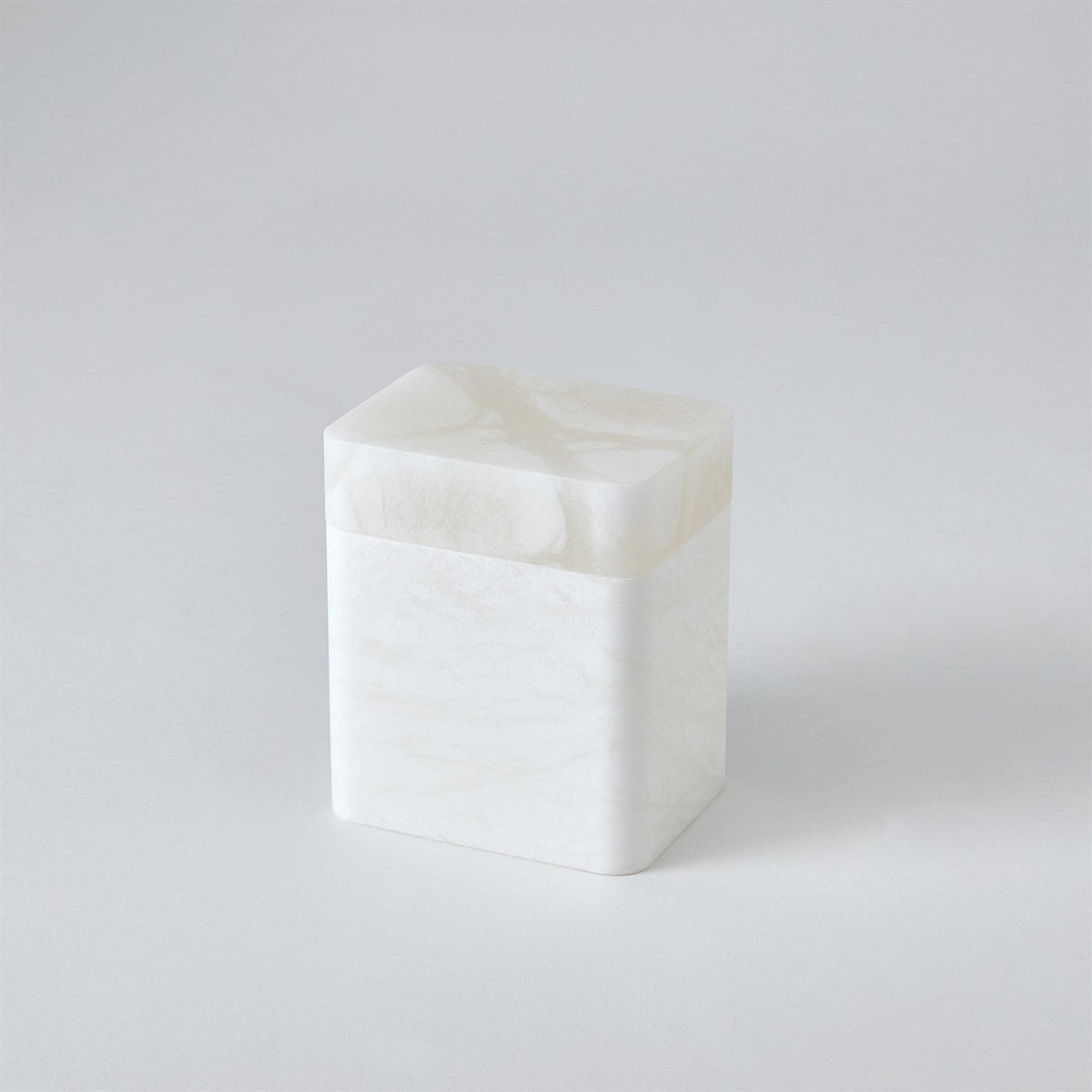 Global Views Raggio Alabaster Box - White