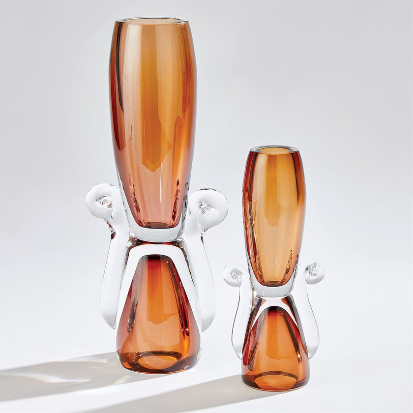 Global Views Lydia Vase - Amber