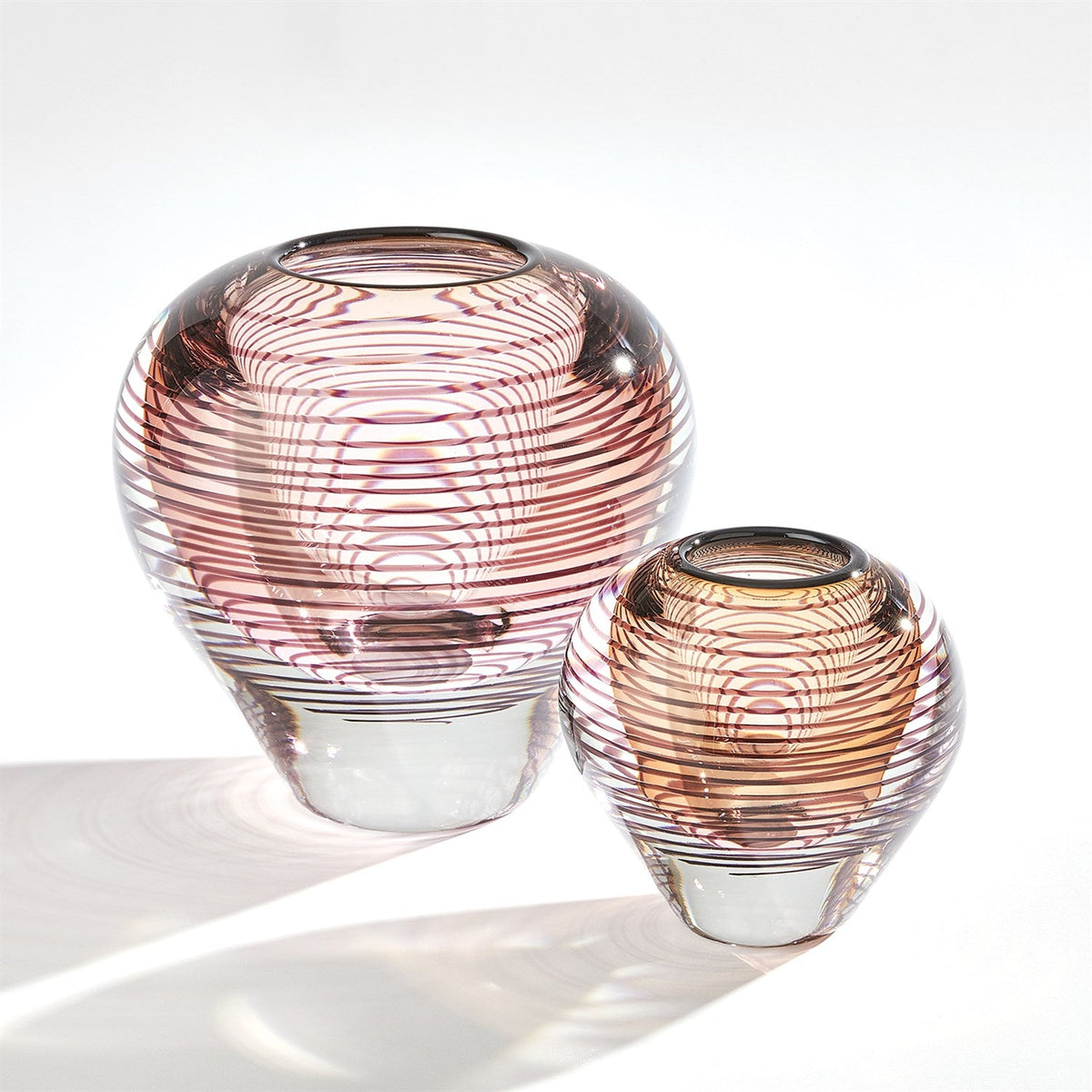 Global Views Spiraled Vase - Amber