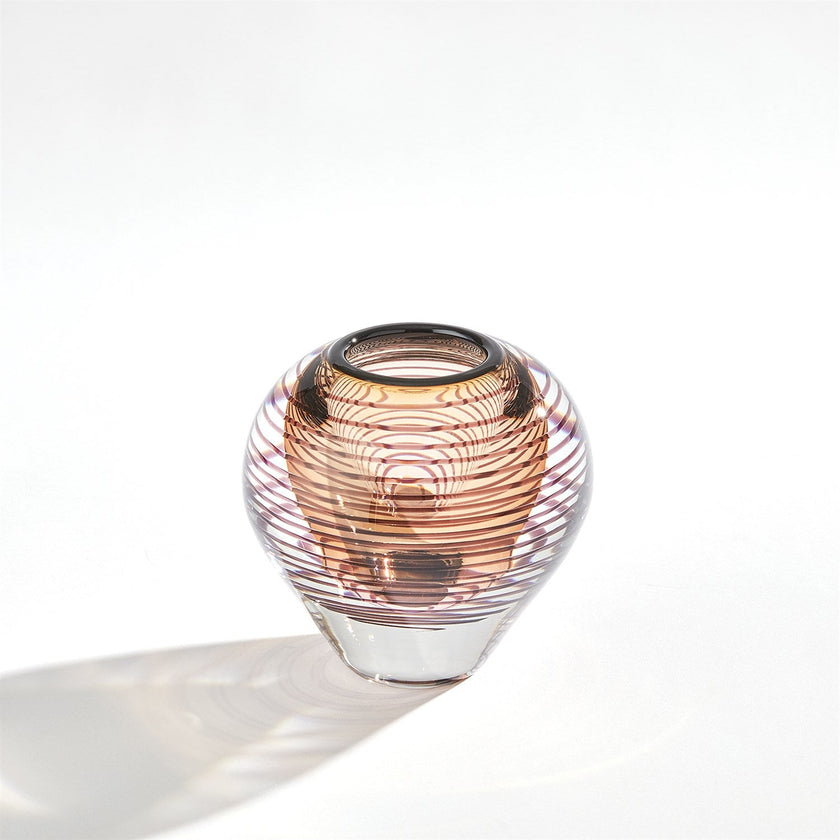 Global Views Spiraled Vase - Amber