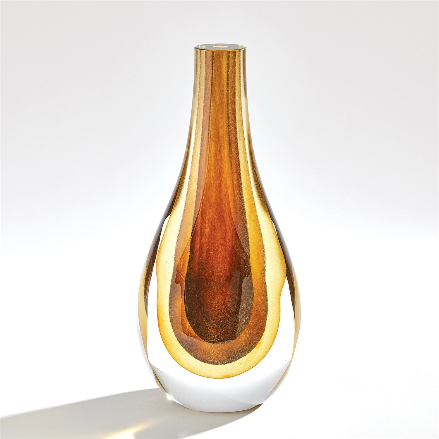 Global Views Gradient Vase - Amber
