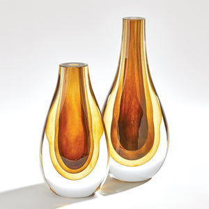 Global Views Gradient Vase - Amber