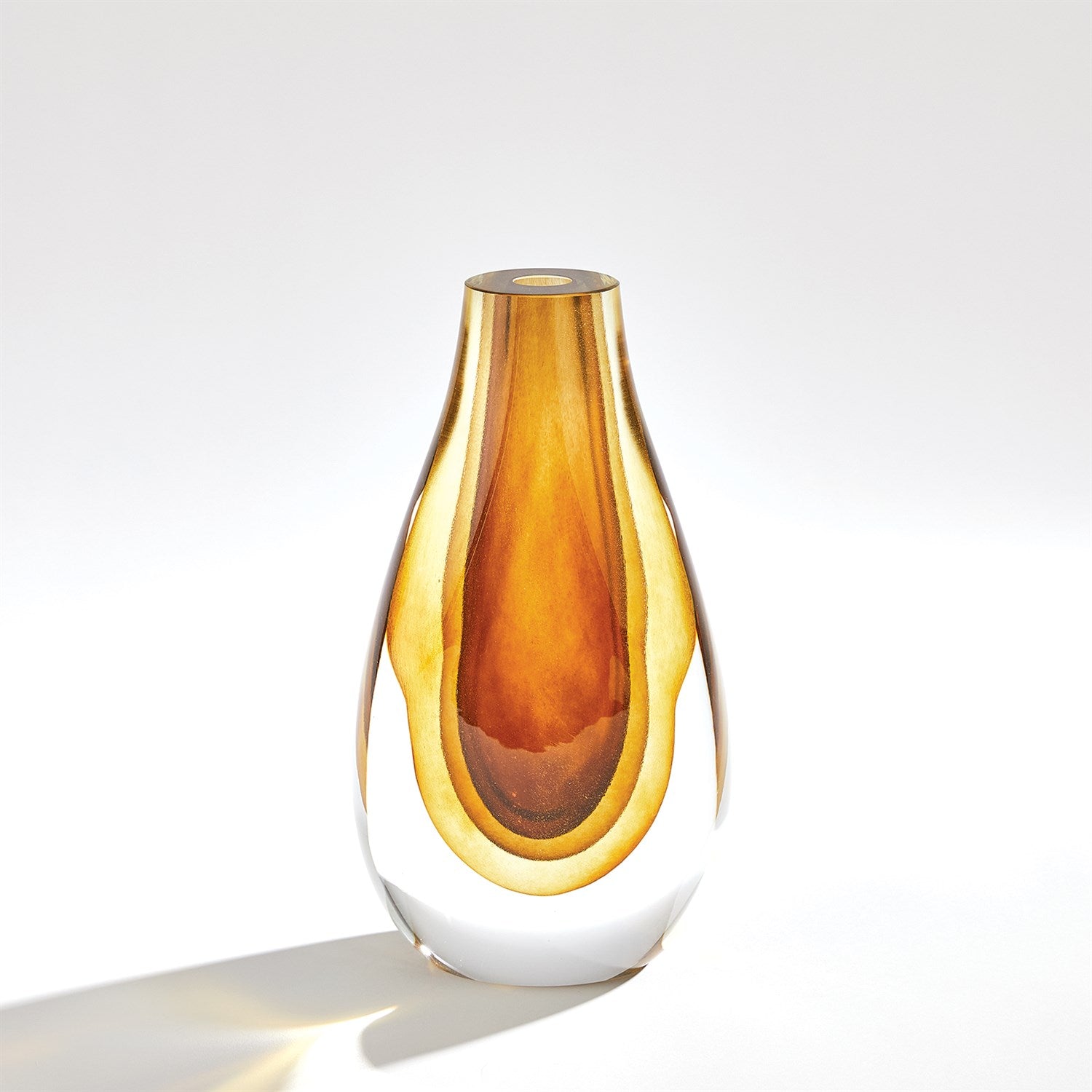 Global Views Gradient Vase - Amber