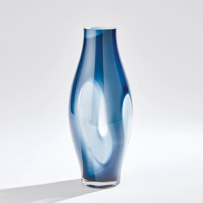 Global Views Fly Through Vase - Night Blue