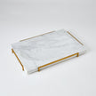 Global Views Overture Tray - White Marble