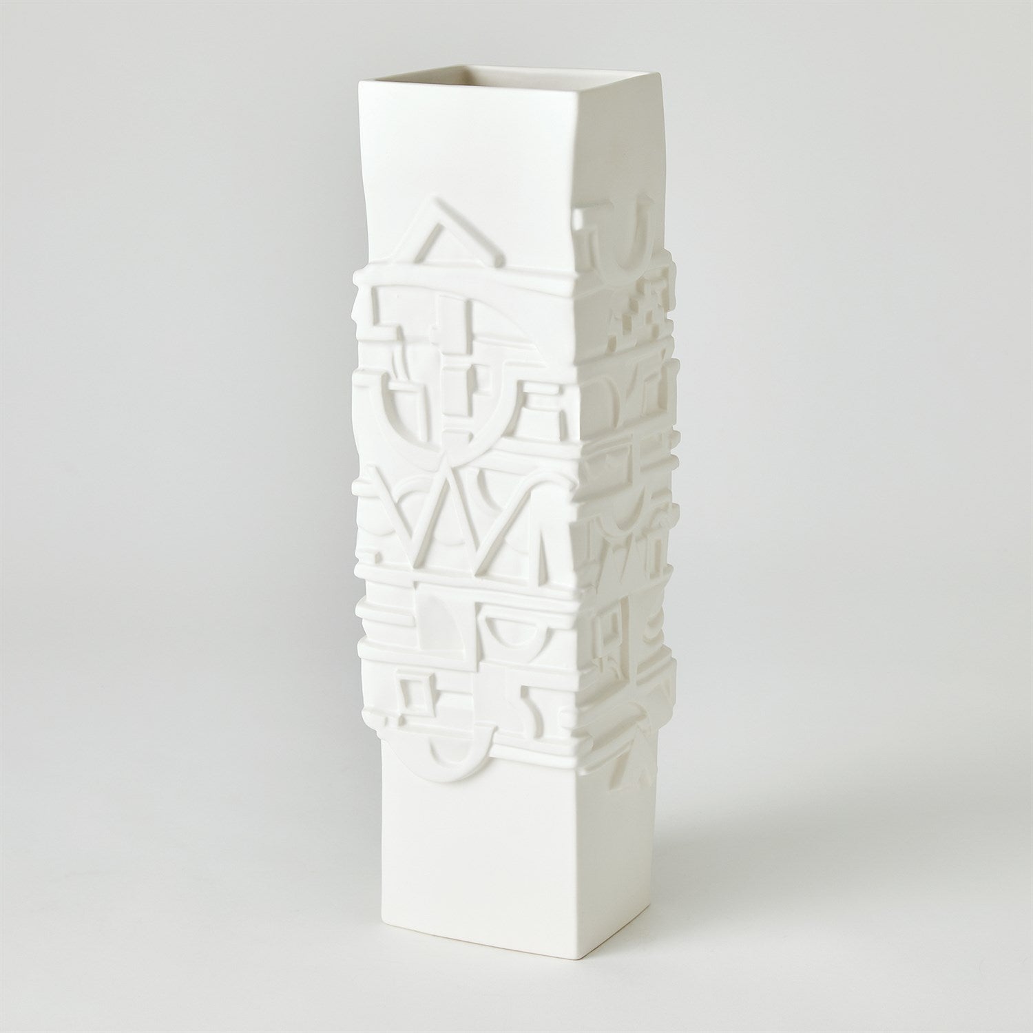 Global Views Totem Vase - Matte White