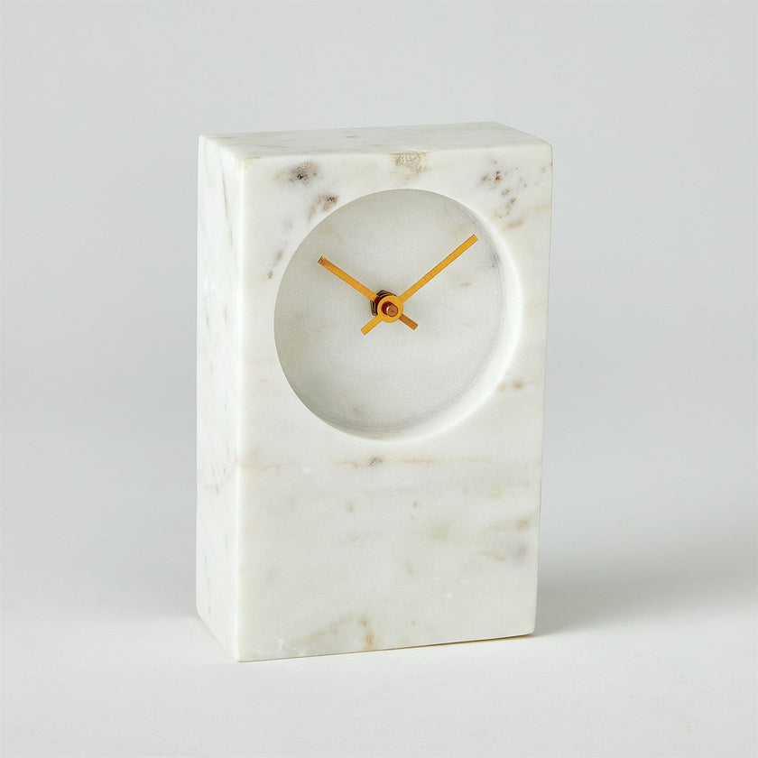 Global Views Marble Tower Clock