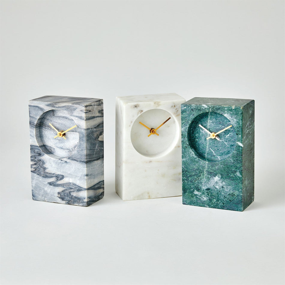 Global Views Marble Tower Clock