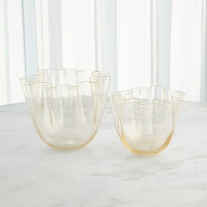 Global Views Handkerchief Vase - Gold
