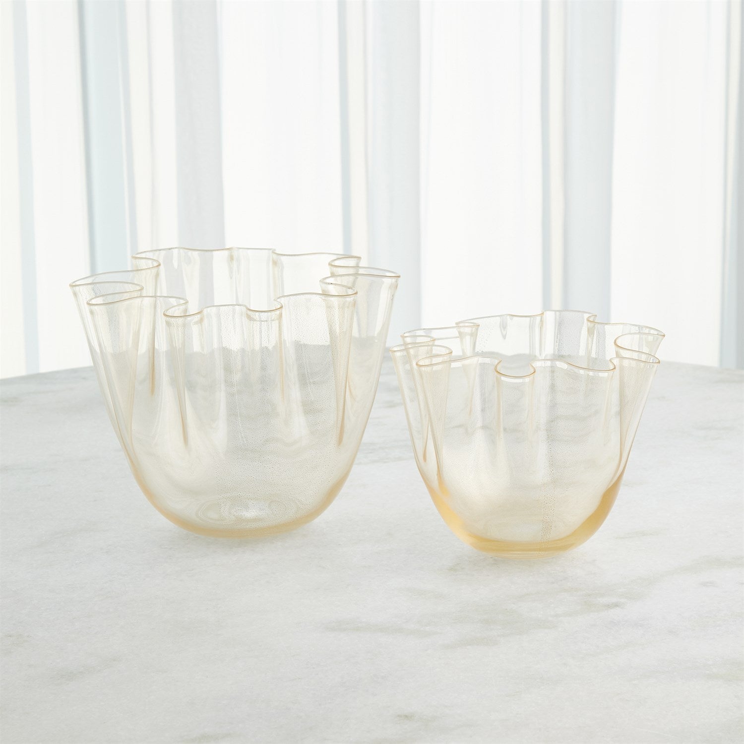 Global Views Handkerchief Vase - Gold