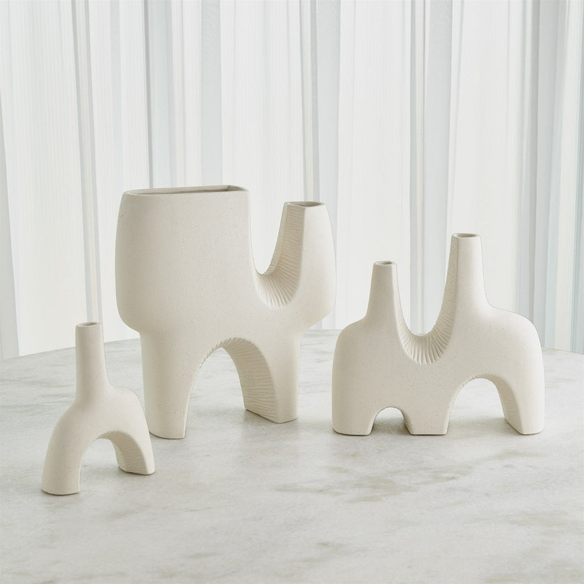 Global Views Cassel Vase - Matte White