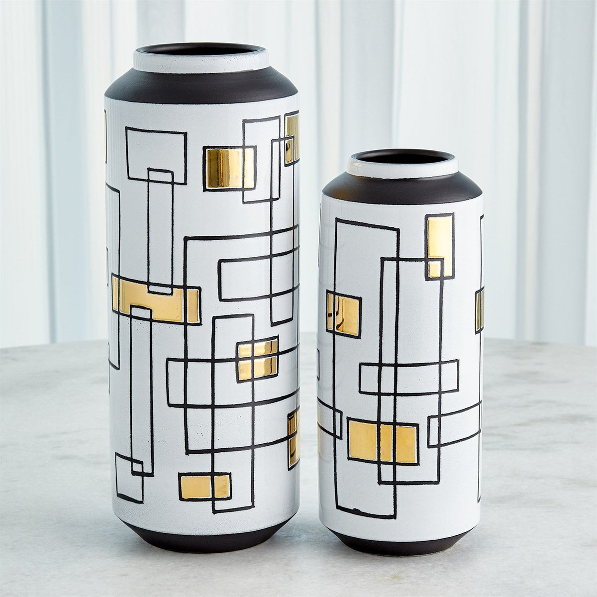 Global Views Sgraffito Vase