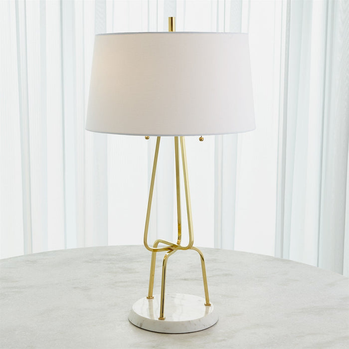 Global Views Intersecting Lamp - Brass