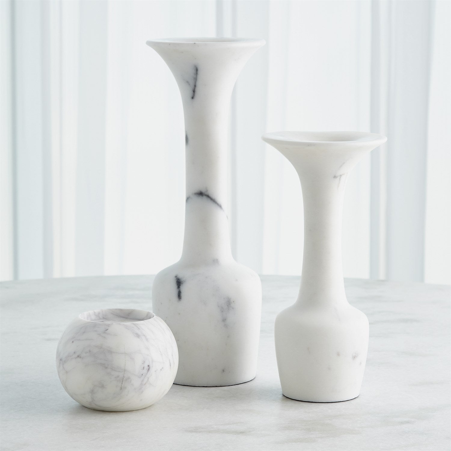Global Views Globe Candle Holder - White