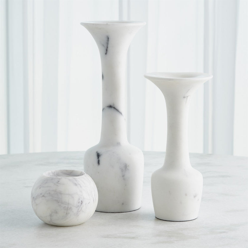 Global Views Globe Candle Holder - White