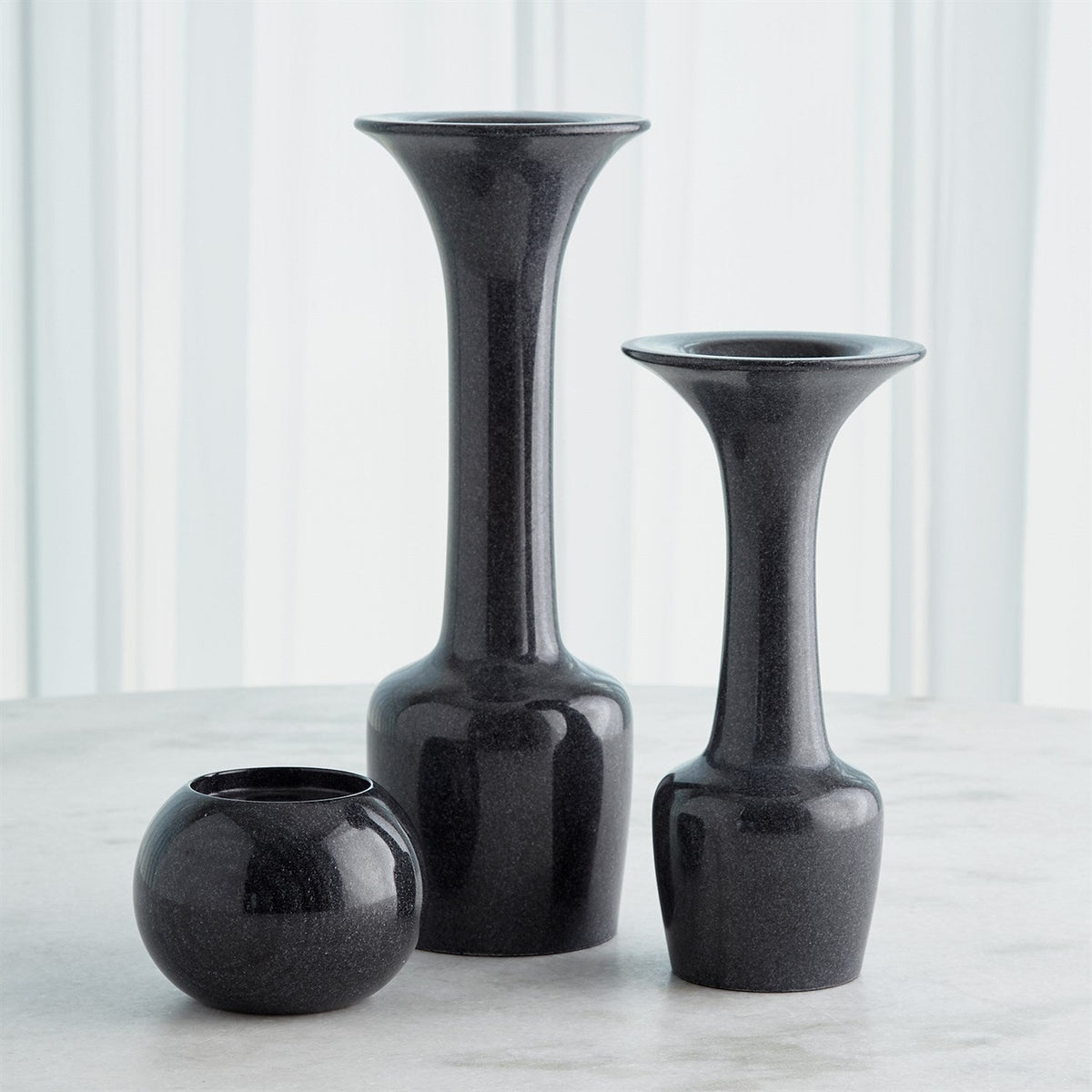 Global Views Globe Candle Holder - Black