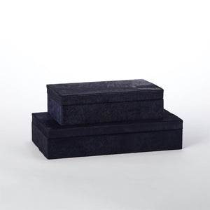 Global Views Blue Hair-on-Hide Box