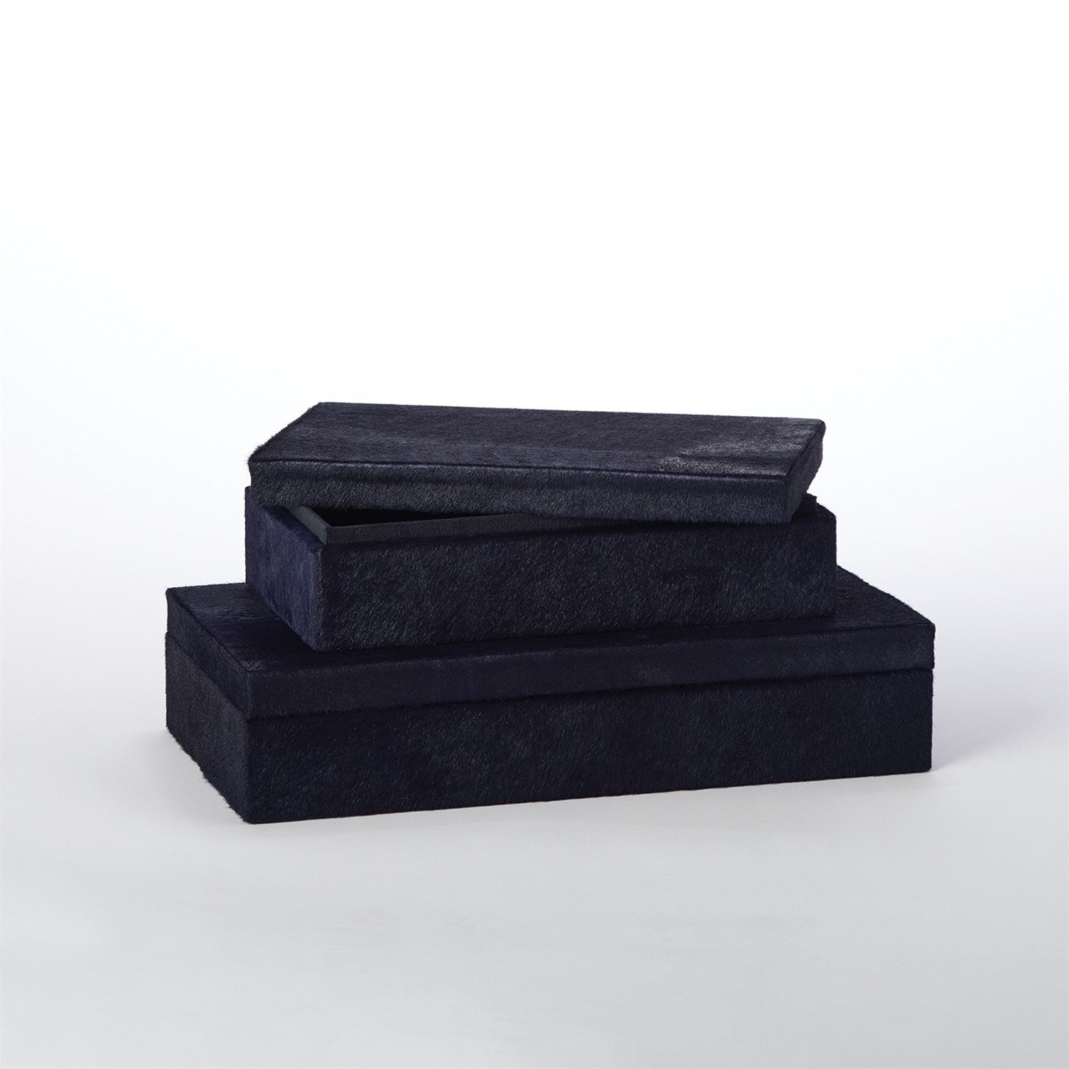 Global Views Blue Hair-on-Hide Box