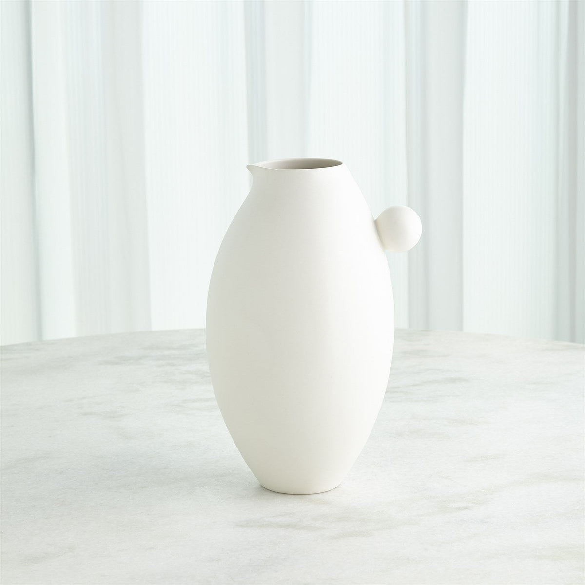 Global Views Ball Handled Collection - White