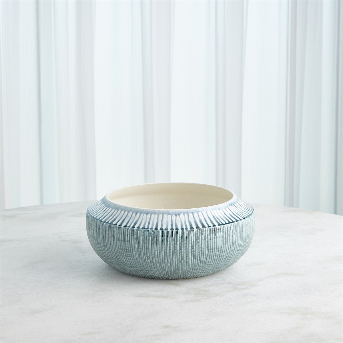 Global Views Striped Flair Vase & Bowl - Lambs Ear