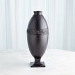 Global Views Greek Key Vase & Bowl - Black