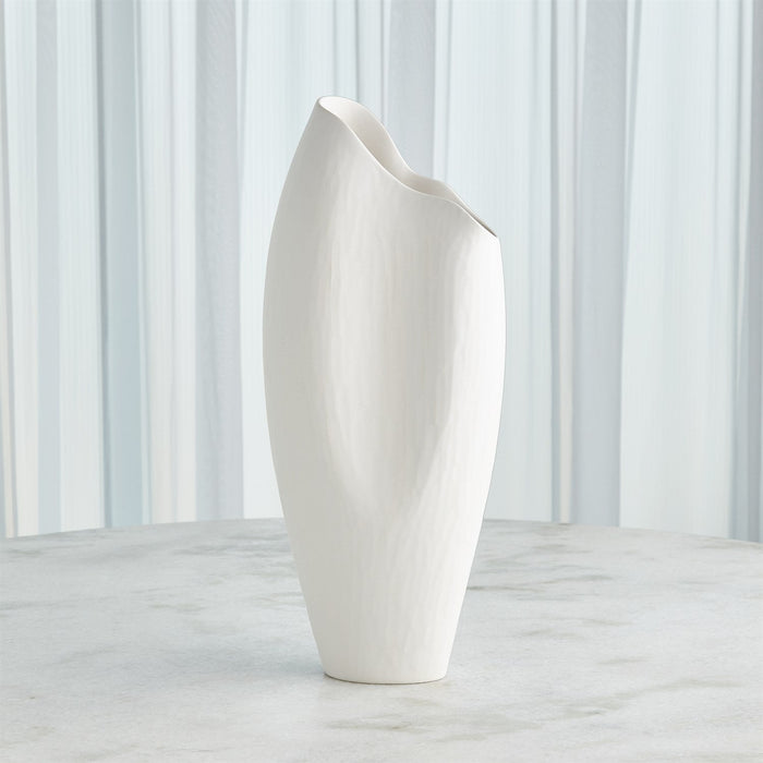Global Views Horn Vase - Matte White