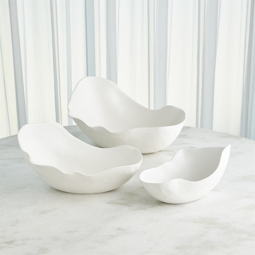 Global Views Horn Bowl - Matte White