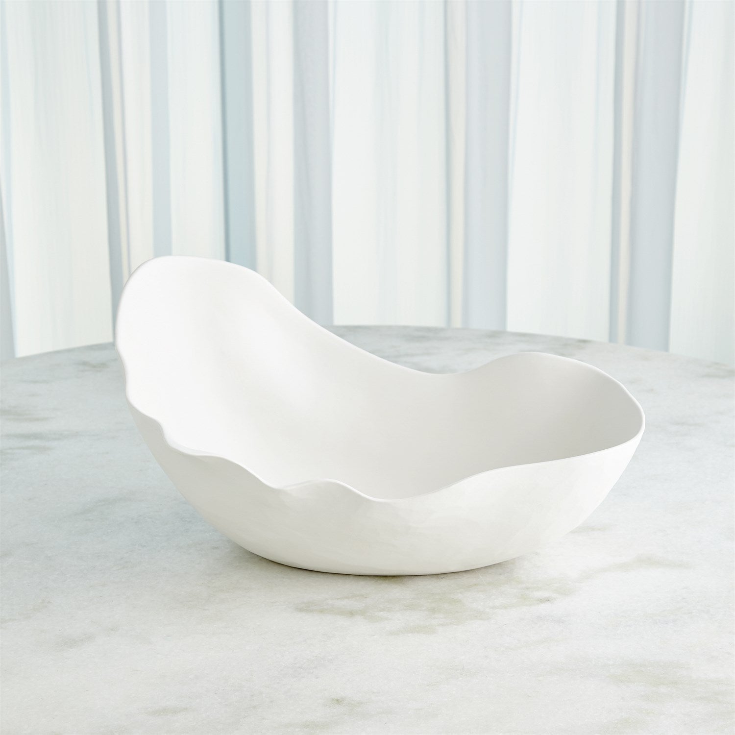 Global Views Horn Bowl - Matte White