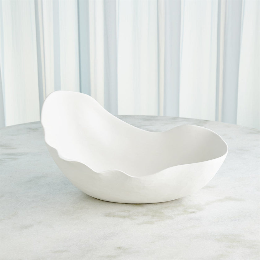 Global Views Horn Bowl - Matte White