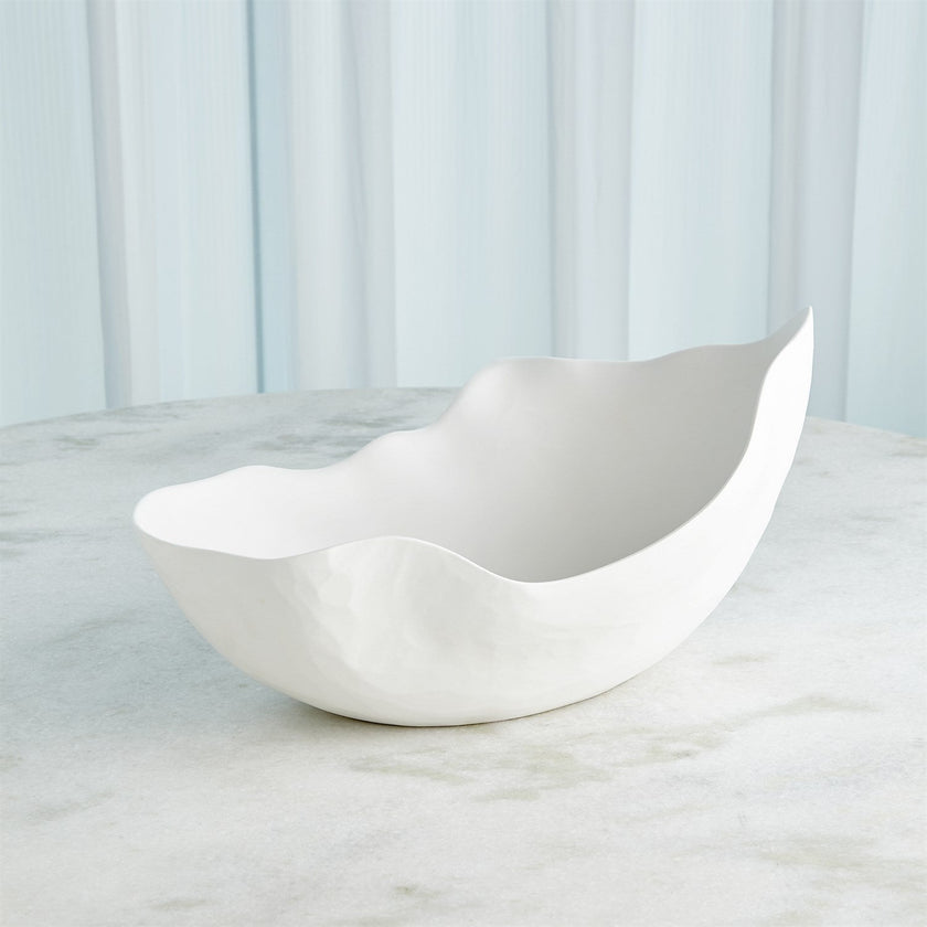 Global Views Horn Bowl - Matte White