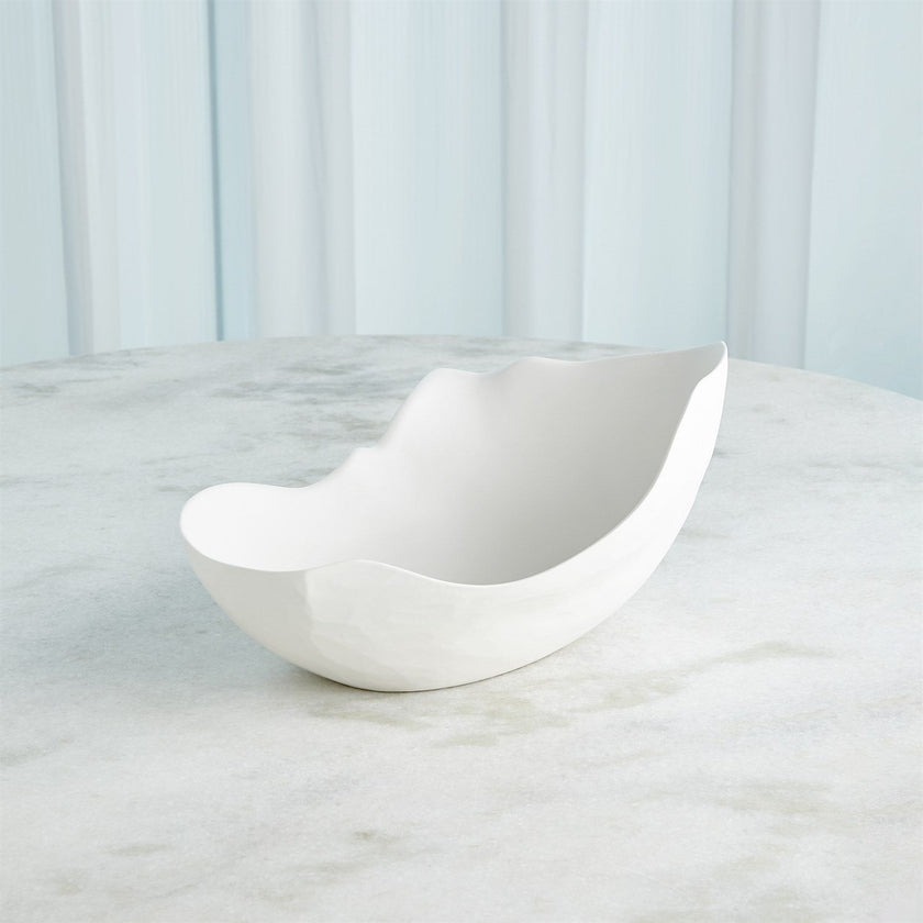 Global Views Horn Bowl - Matte White