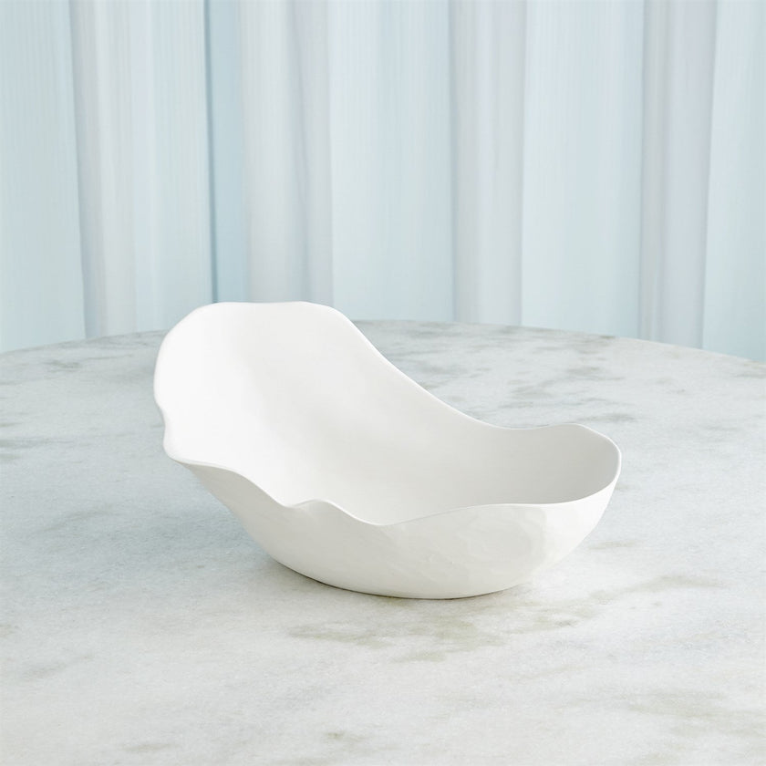Global Views Horn Bowl - Matte White