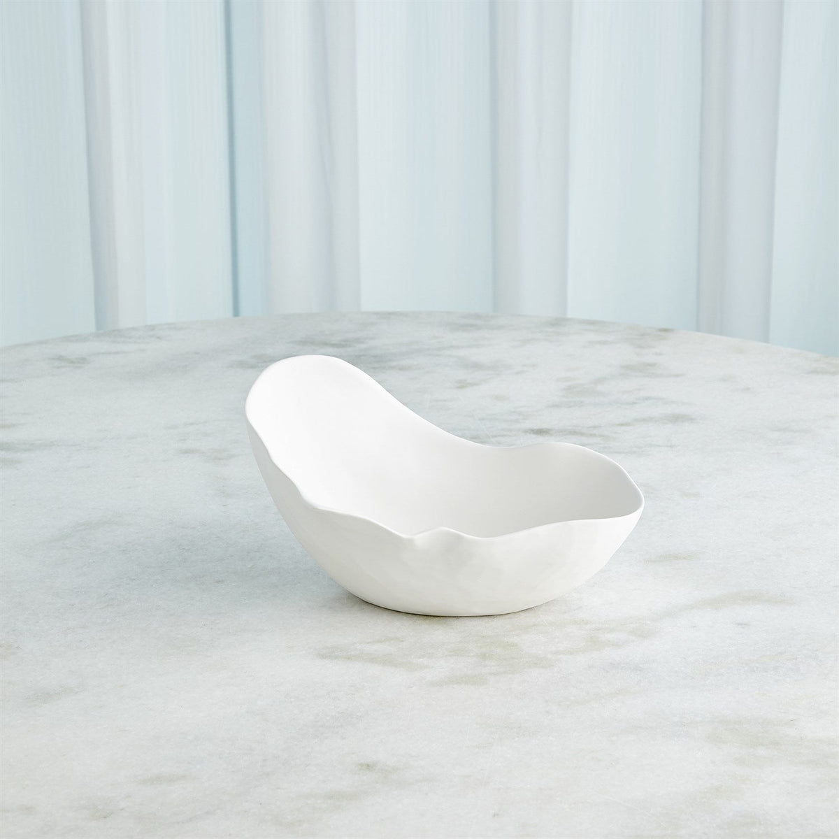 Global Views Horn Bowl - Matte White
