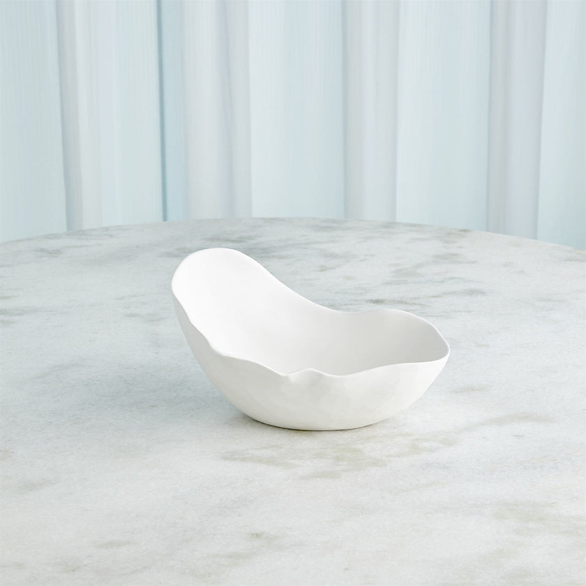 Global Views Horn Bowl - Matte White
