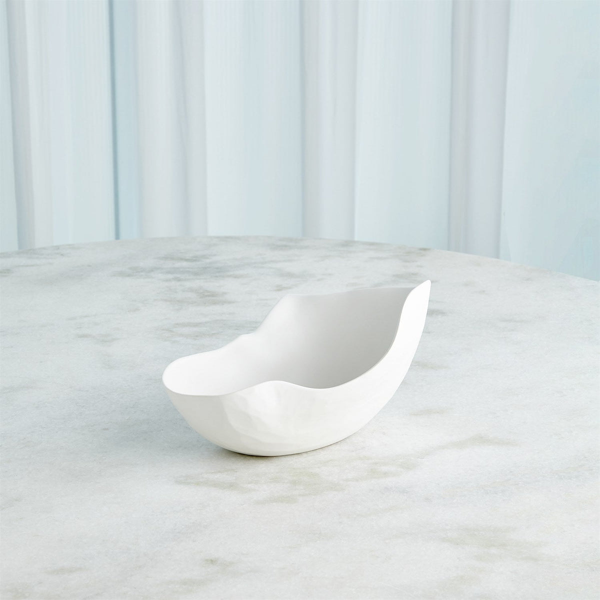 Global Views Horn Bowl - Matte White