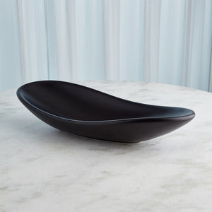 Global Views Oblong Platter Bowl - Matte Black