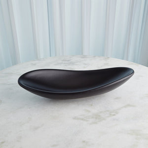 Global Views Oblong Platter Bowl - Matte Black