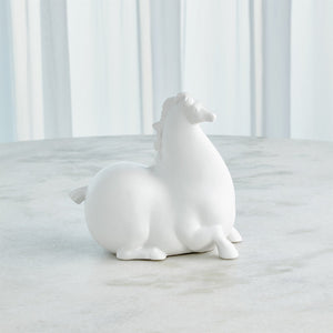 Global Views Libertino Horse - Matte White