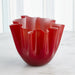 Global Views Handkerchief Vase - Deep Red