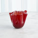 Global Views Handkerchief Vase - Deep Red