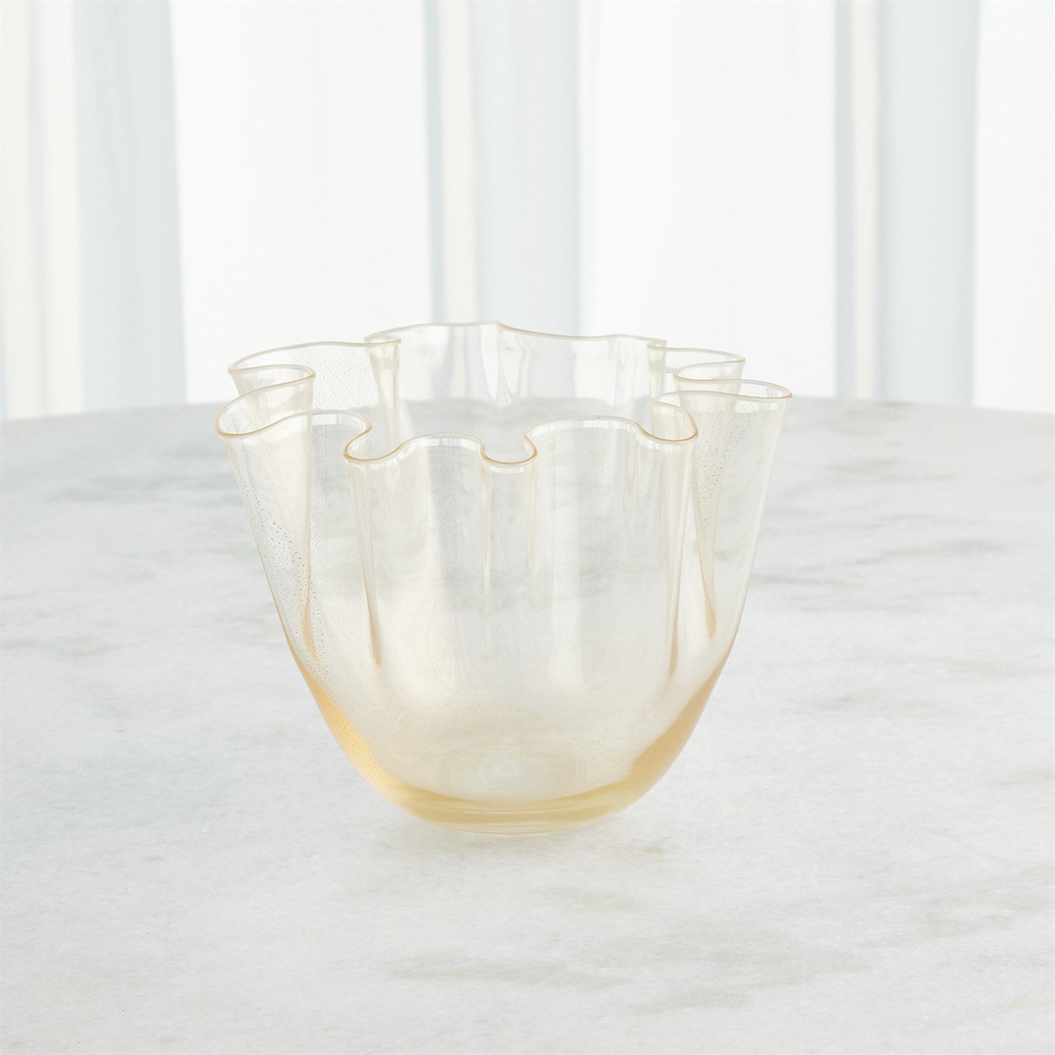 Global Views Handkerchief Vase - Gold